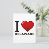 I LIEBE DELAWARE POSTKARTE (Stehend Vorderseite)
