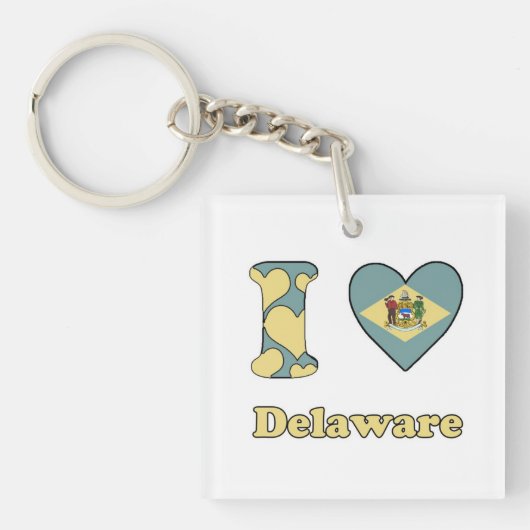 I Liebe Delaware Schlüsselanhänger (Vorderseite)