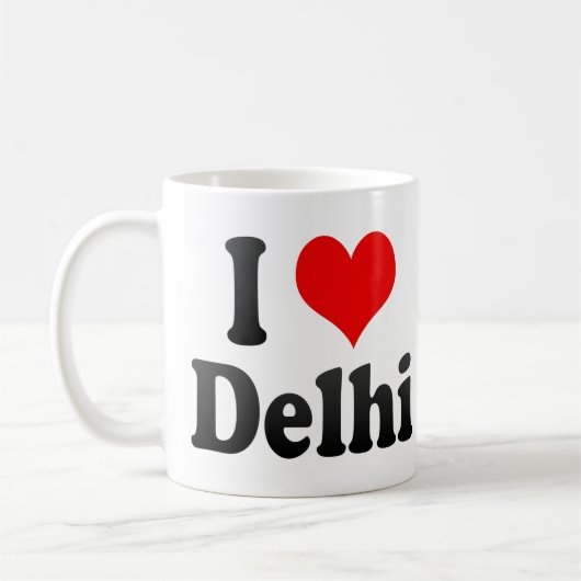 I Liebe Delhi, Indien. Mera Pyar Delhi, Indien Kaffeetasse (Links)