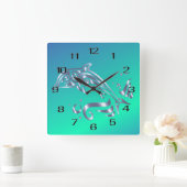 I Liebe Delphine Acrylmauer-Uhr Quadratische Wanduhr (Zuhause)