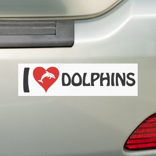 I Liebe Delphine Autoaufkleber (Auf Auto)