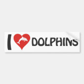 I Liebe Delphine Autoaufkleber (Vorne)