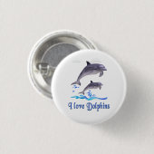 I Liebe Delphine Button (Vorne & Hinten)