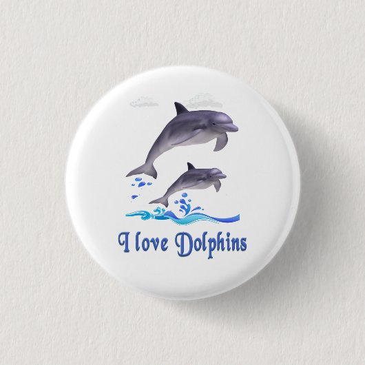 I Liebe Delphine Button (Vorderseite)