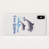 I Liebe Delphine Case-Mate iPhone Hülle (Rückseite (Horizontal))