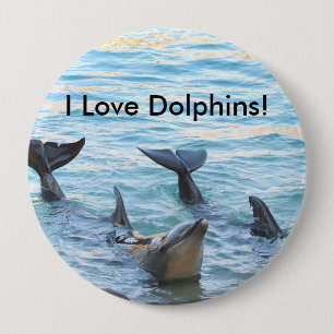 I Liebe-Delphine! Delphin-Foto Button