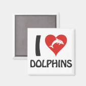 I Liebe Delphine Magnet (Vorderseite/Rückseite)