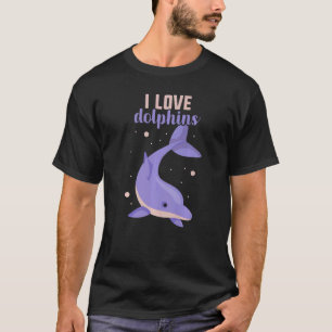 I Liebe Delphine Niedlich Girls Dolphin T-Shirt