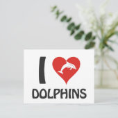 I Liebe Delphine Postkarte (Stehend Vorderseite)