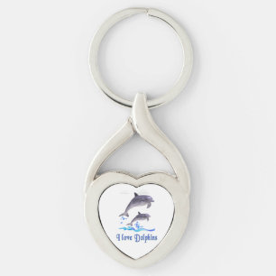 I Liebe Delphine Schlüsselanhänger