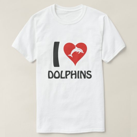 I Liebe Delphine T-Shirt (Design vorne)