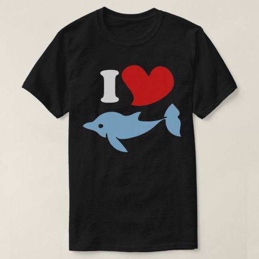 I Liebe Delphine T-Shirt (Design vorne)