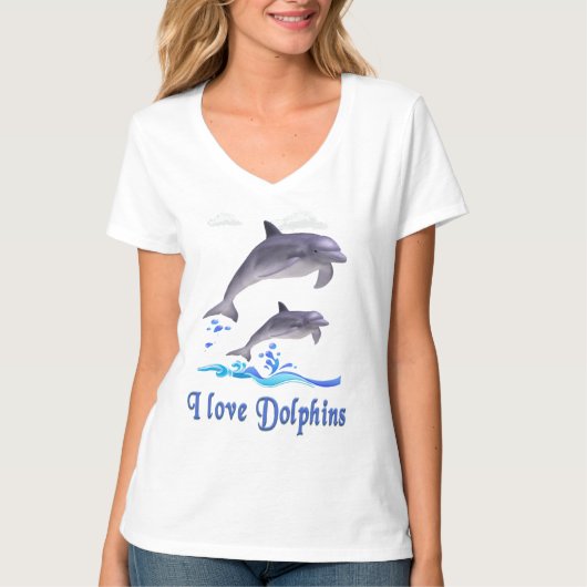 I Liebe Delphine T-Shirt (Vorderseite)