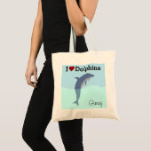 I Liebe Delphine Tote Bag Tragetasche (Vorderseite (Produkt))