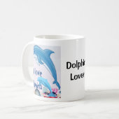 I Liebe Delphine und Dolphin Lover Kaffeetasse (Vorderseite Links)