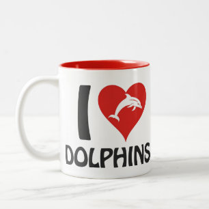 I Liebe Delphine Zweifarbige Tasse