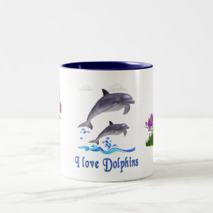 I Liebe Delphine Zweifarbige Tasse