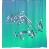 I Liebe Delphinen Duschvorhang (Vorderseite)