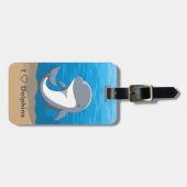 I Liebe-Delphineniedlicher Bottlenose Gepäckanhänger (Vorderseite horizontal)