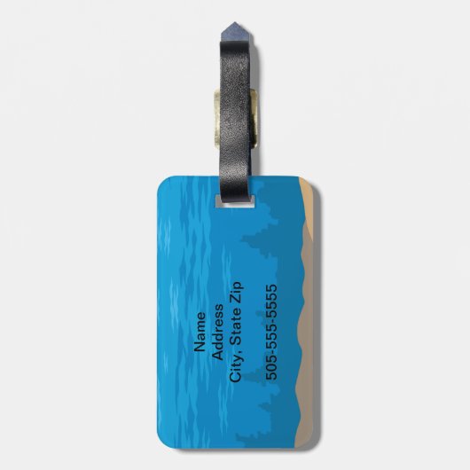 I Liebe-Delphineniedlicher Bottlenose Gepäckanhänger (Rückseite vertikal)