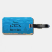 I Liebe-Delphineniedlicher Bottlenose Gepäckanhänger (Rückseite horizontal)