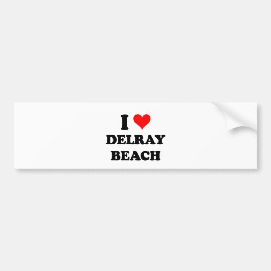 I Liebe Delray Beach Autoaufkleber (Vorne)