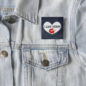 I Liebe Denim 5,1 cm (2") Quadrat Abzeichen Button (Beispiel)