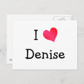 I Liebe Denise Postkarte (Vorne/Hinten)