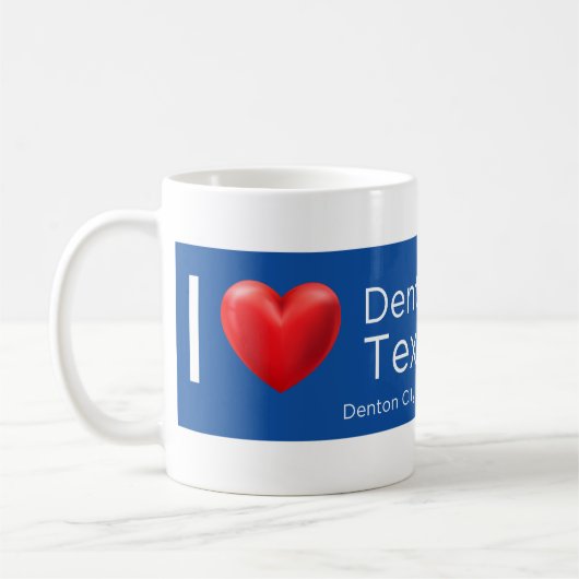 I Liebe Denton - aller herein für Kaffeetasse (Links)