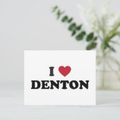 I Liebe Denton Texas Postkarte (Stehend Vorderseite)