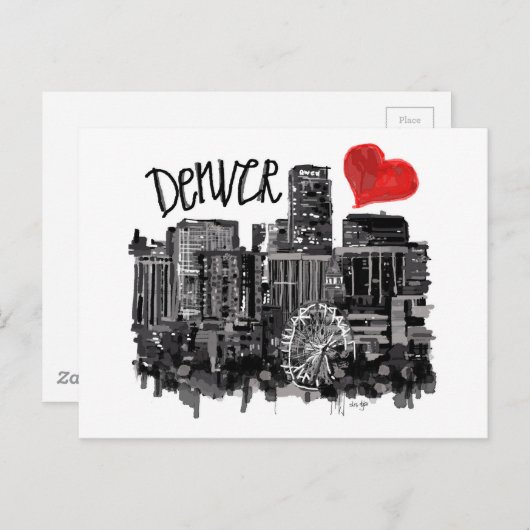 I Liebe Denver Postkarte (Vorne/Hinten)