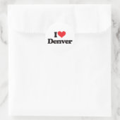 I Liebe Denver Runder Aufkleber (Tasche)