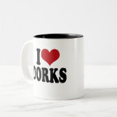 I Liebe-Deppe Zweifarbige Tasse (Vorderseite Links)