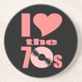 I Liebe der 70er Getränkeuntersetzer (Vorne)