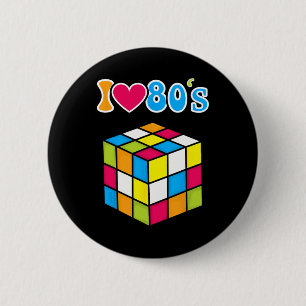 I Liebe der 80er-80er-Halloween-Party-80er-Ausstat Button