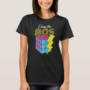 I LIEBE DER 80er RETRO FARBIGE PARTY LOVERS Premiu T-Shirt