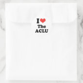I LIEBE DER ACLU - .pnng Runder Aufkleber (Tasche)