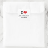 I Liebe der australischen Outback Quadratischer Aufkleber (Tasche)