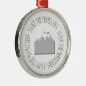 I Liebe der Berge Ornament Aus Metall (Rechts)