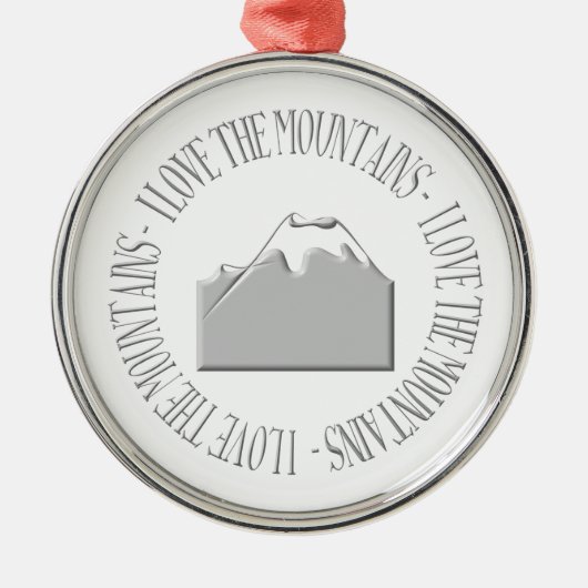 I Liebe der Berge Ornament Aus Metall (Vorne)