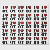 I Liebe der Berufstherapie Geschenkpapier (Flach)