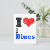 I Liebe der Blues Postkarte (Stehend Vorderseite)