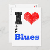 I Liebe der Blues Postkarte (Vorne/Hinten)