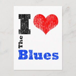 I Liebe der Blues Postkarte