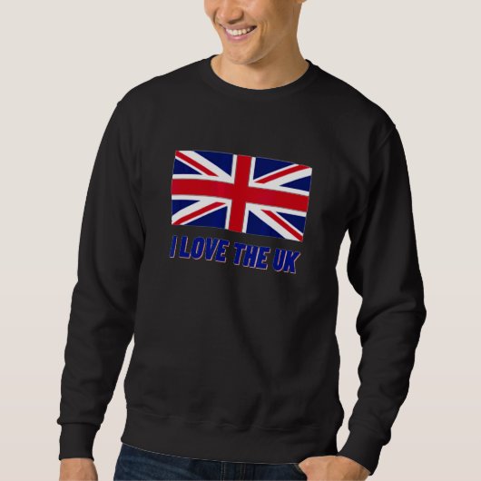 I. Liebe der britischen Flagge Sweatshirt (Vorderseite)
