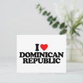 I LIEBE DER DOMINIKANISCHEN REPUBLIK POSTKARTE (Stehend Vorderseite)
