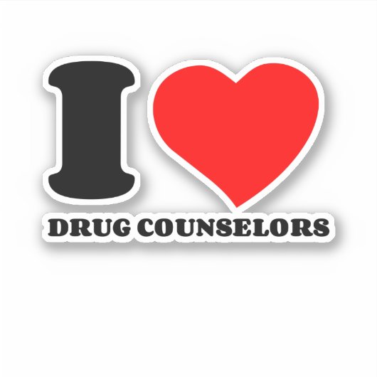 I LIEBE DER DROGENBERATENDEN AUFKLEBER (Vorderseite)