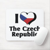 I Liebe der Flagge der Tschechischen Republik Mousepad (Mit Mouse)