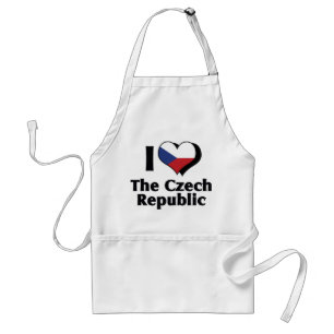 I Liebe der Flagge der Tschechischen Republik Schürze