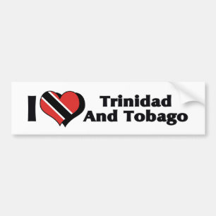 I. Liebe der Flagge Trinidad und Tobago Autoaufkleber